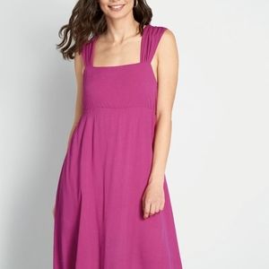 Pink flowy dress